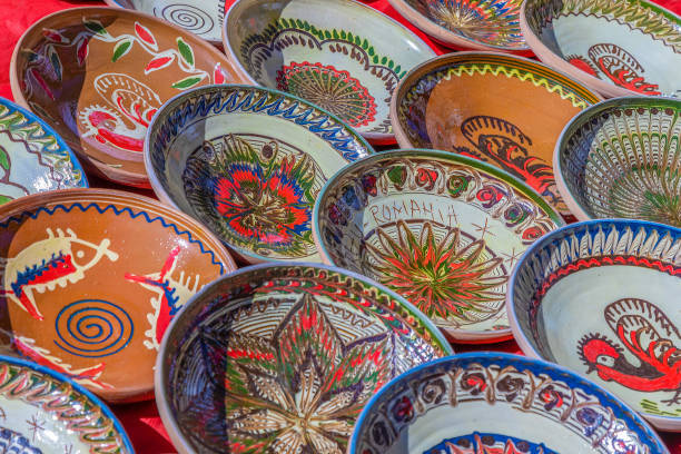 istock Background with Romanian traditional ceramic, Horezu, Romania 1181367879