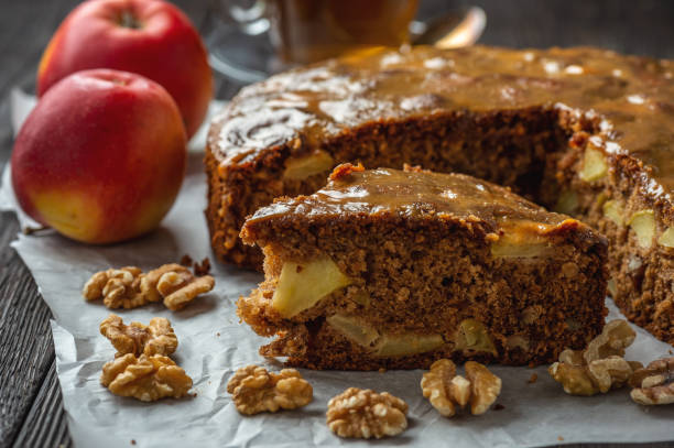 istock Homemade apple pie with toffe topping. 1181369676
