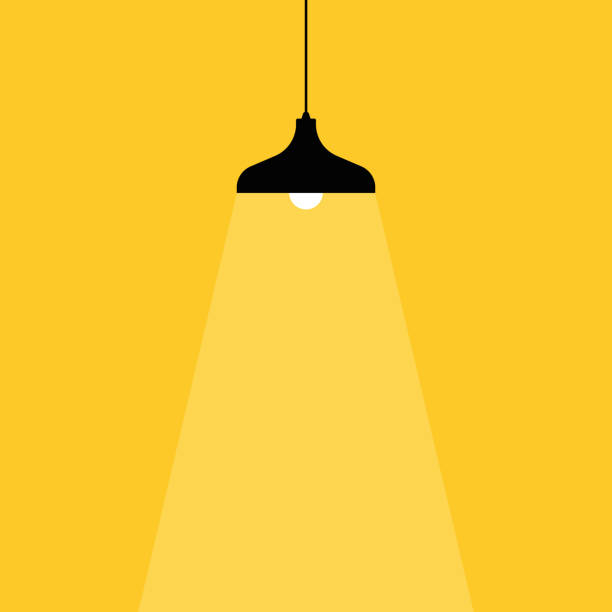 Lamp bulb Icon. Place for your text. Lamps light lights. Flat vector illustration Lamp bulb Icon. Place for your text. Lamps light lights. Flat vector illustration. ceiling illustrations stock illustrations