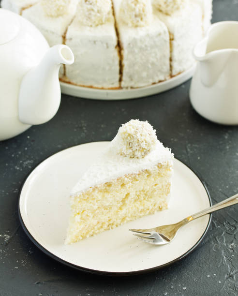 istock Coconut homemade cake. selective focus. 1181373894