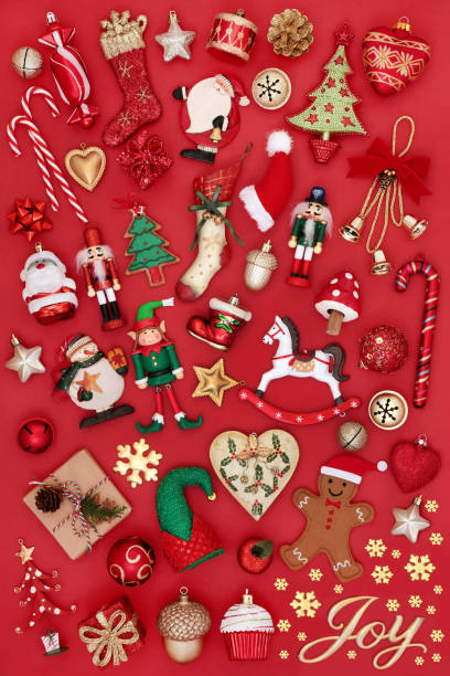 istock Christmas Joy Sign and Decorations 1181380273