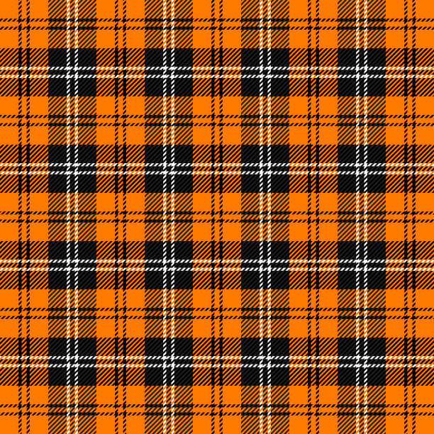 istock Halloween Tartan plaid. Scottish cage background 1181381600