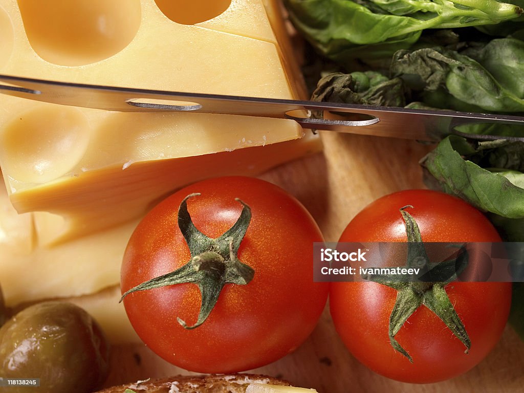 Tomatos e queijo - Foto de stock de Alimentação Saudável royalty-free