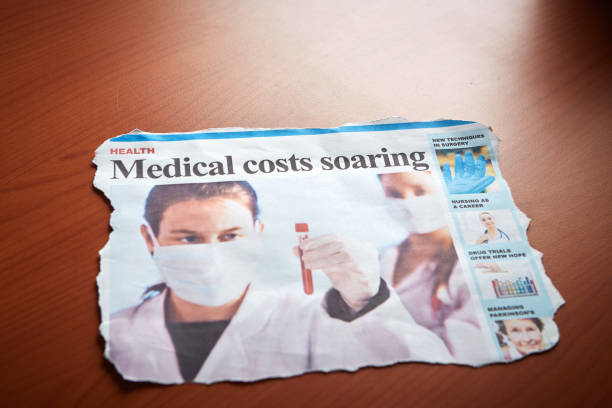 istock Newspaper headline: Medical costs soaring 1181387462