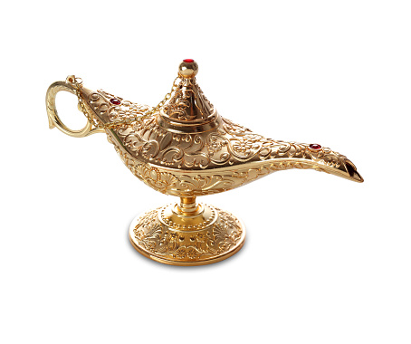 Golden Magic lamp from Arabia