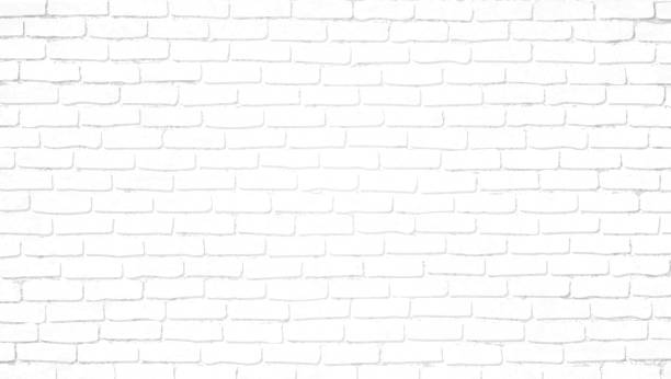 realistyczne światło białe tło ściany cegły. w trudnej sytuacji tekstura nakładki starej cegły, grunge abstrakcyjny wzór półtonu. tekstura dla szablonu, układu, plakatu, tkaniny i różnych wydruków. - technika grunge ilustracje stock illustrations