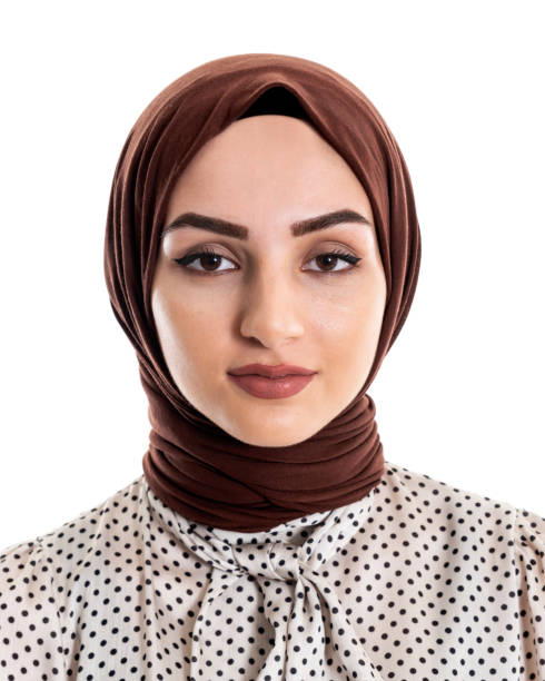 moderne muslimische junge frau - veil human face women fashion model stock-fotos und bilder