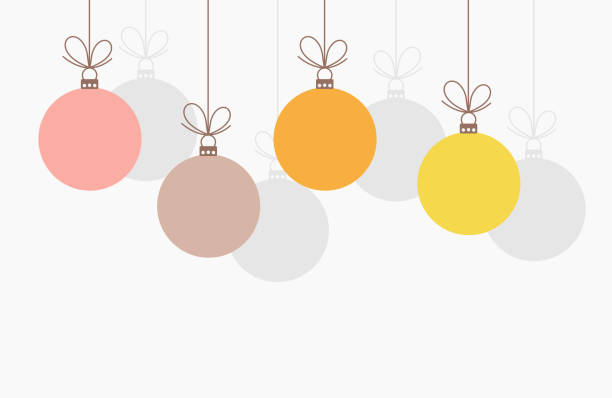 weihnachtskugeln hängen ornamente. - weihnachtskugel stock-grafiken, -clipart, -cartoons und -symbole