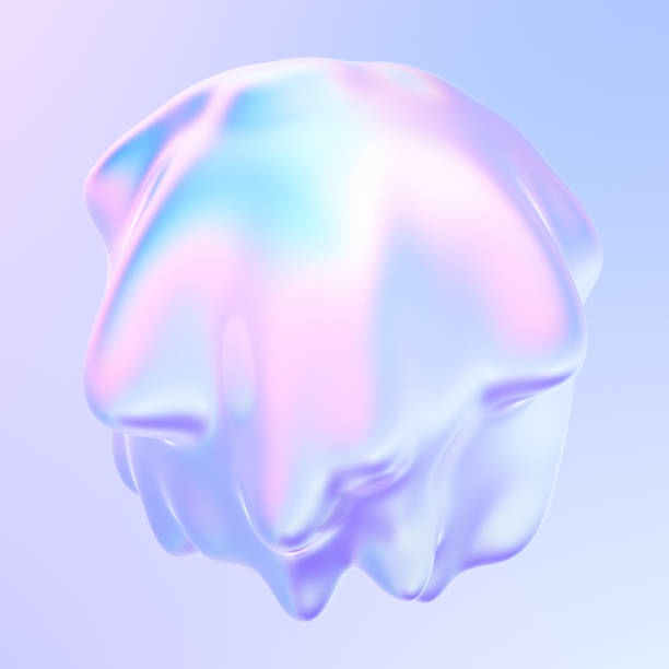istock Splash of holographic metallic liquid design element for postcards 1181408718