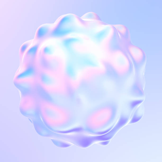 istock Abstract liquid holographic ferrofluid 3D sphere shape 1181408765