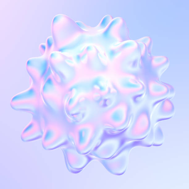 istock Abstract ferrofluid 3D shape liquid 3D design element for flyer poster and banner design 1181409273