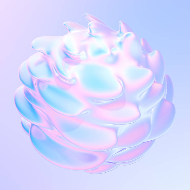 istock Holographic ferrofluid liquid abstract 3D shape in motion 1181409283