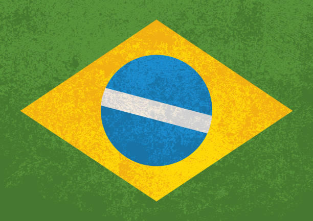 ilustrações, clipart, desenhos animados e ícones de bandeira de brasil com textura velha do grunge - flag brazil brazilian flag dirty