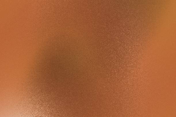 istock Old brushed brown metallic wall with scratched surface, abstract texture background 1181413895