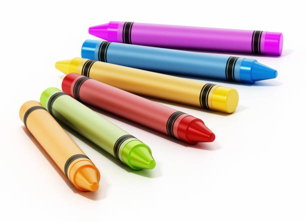 istock Color crayons isolated on white 1181414454