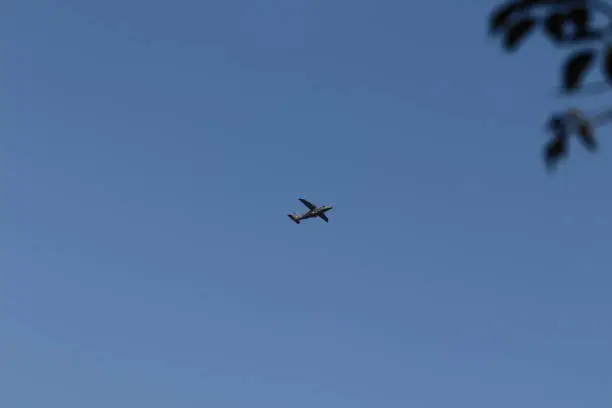 Photo of Military plane.airshow on sky of army airport by jet planes and air planes - Image