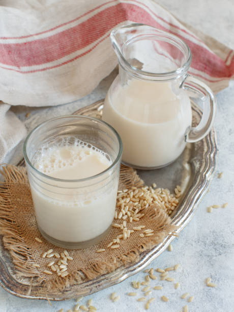 istock Vegan rice milk, non dairy alternative milk 1181417617