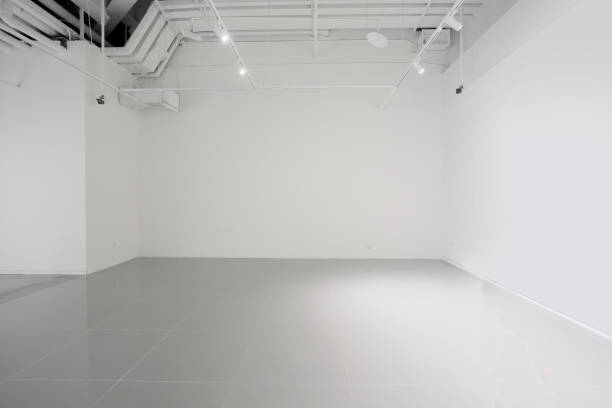 istock White walls and grey cement floors in the interior space 1181421669