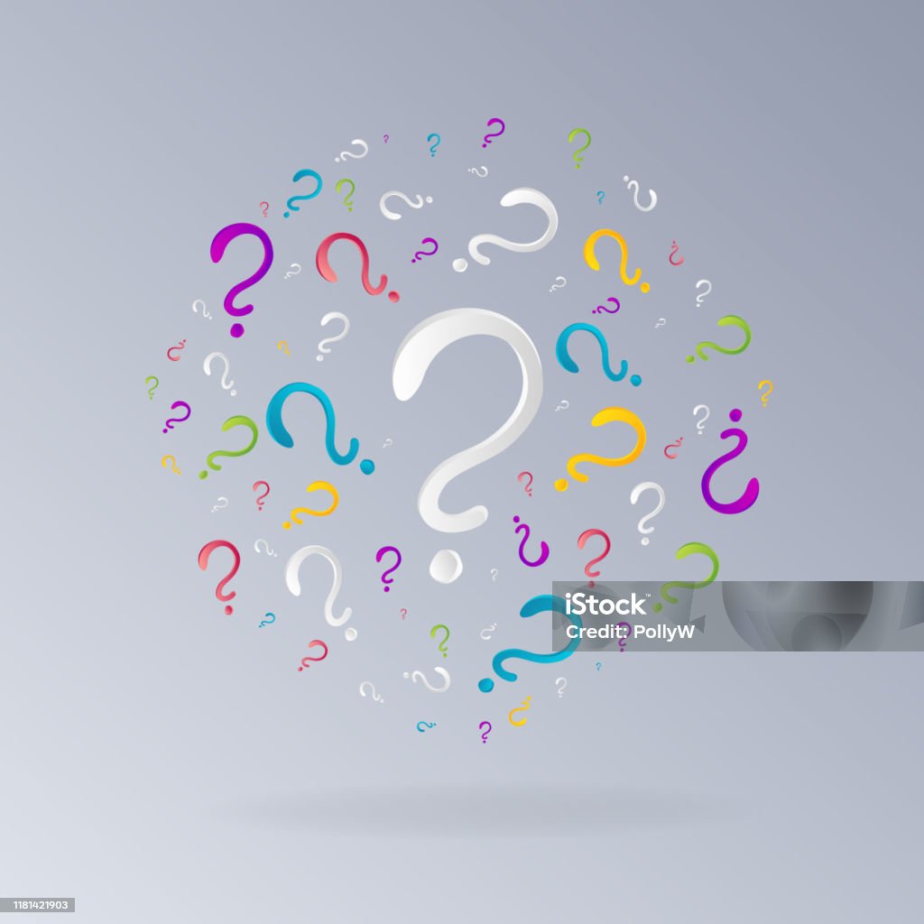 Question Signs Colorful Vector Illustration Problem And Priority ...