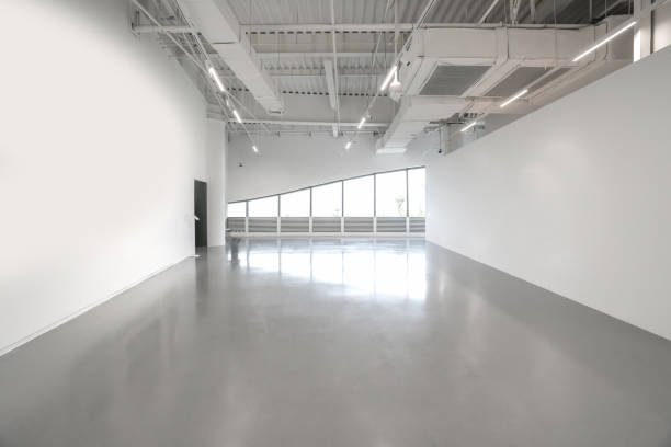 istock White walls and grey cement floors in the interior space 1181422112