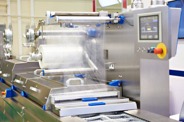 przenośnik w fabryce żywności do pakowania - industrial equipment automated business push button zdjęcia i obrazy z banku zdjęć