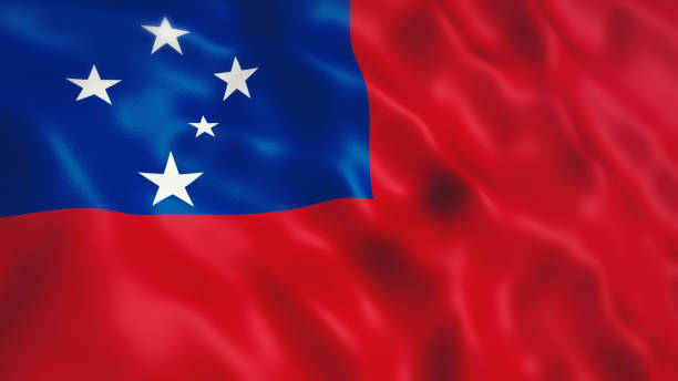 istock Samoa Flag Depth Of Field 1181423781