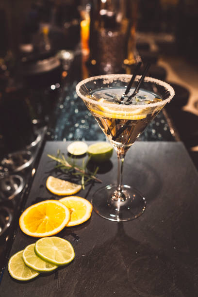 James Bond Vodka Martini, shaken not stirred stock photo