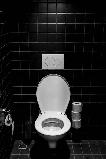 Toilet in Bathroom stock photo