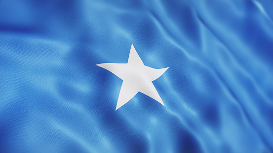 3d render Somalia Flag (Depth Of Field)