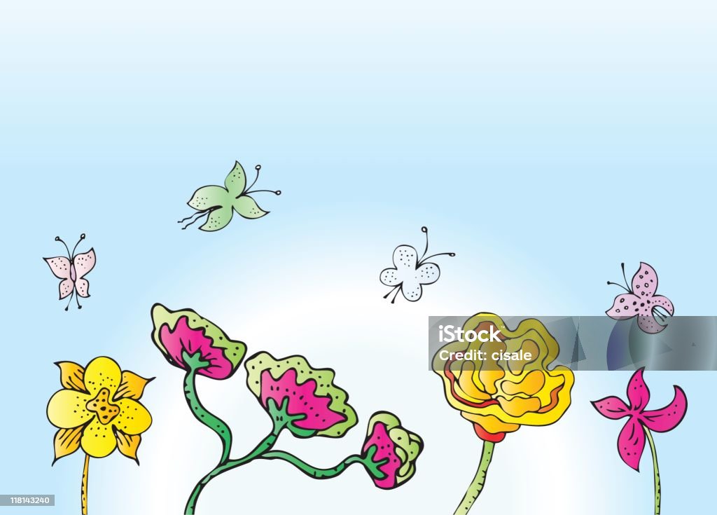 Spring Flower Insect Background Spring Flowers Background Stock Illustration - Download Image Now ...