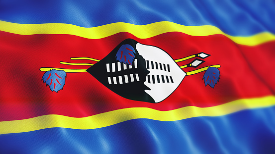 3d Render Swaziland Flag (Depth Of Field)