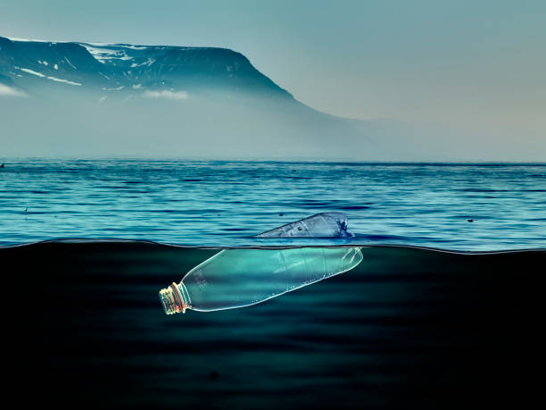 istock Plastic bottle, pollution that floats in the ocean 1181435758