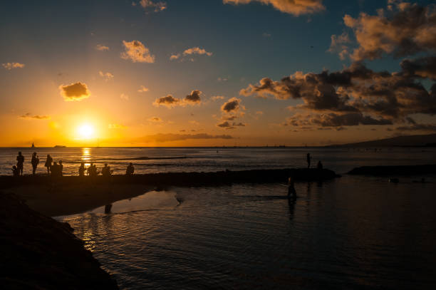 istock Sunset in Waikiki 1181439323