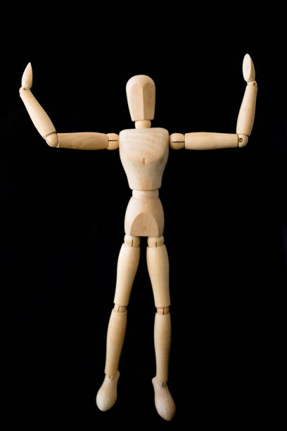 istock Muscular Wooden Mannequin 1181443706
