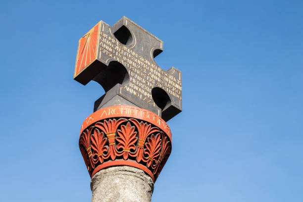 Trier, Germany. The Market Cross (Marktkreuz), symbol of the Market Square (Marktplatz) donated by Archbishop Heinrich I as a national emblem