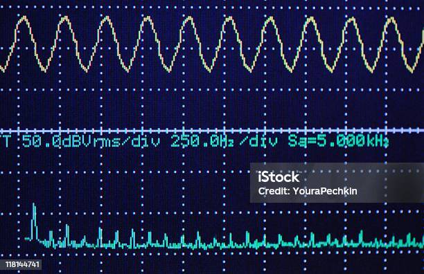 Photo libre de droit de Oscillogram Numérique banque d'images et plus d'images libres de droit de Oscilloscope - Oscilloscope, Affichage digital, Création numérique