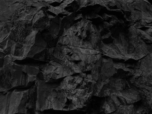 istock Mountain close-up. Black rock texture. Black abstract stone background. Dark mountains background. 1181448778