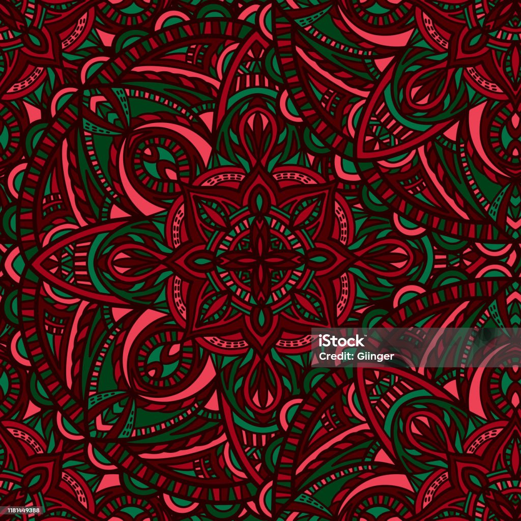 Tribal Vector Mandala Pattern Stock Illustration - Download Image Now
