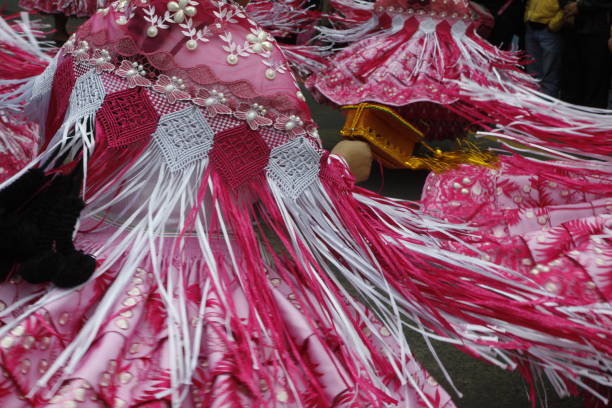 istock Colorful dresses in a typical parade in Lima 1181449485