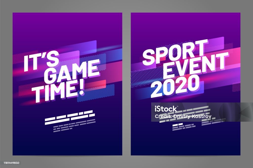 Layout poster template design for sport event Template design with dynamic shapes for sport event, invitation, awards or championship. Sport background. Poster stock vector