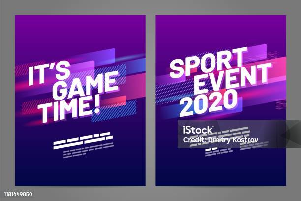 Layout Poster Template Design For Sport Event Stock Illustration - Download Image Now - Poster, Sport, Design