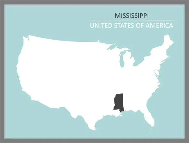 Vector illustration of Mississippi USA map downloadable