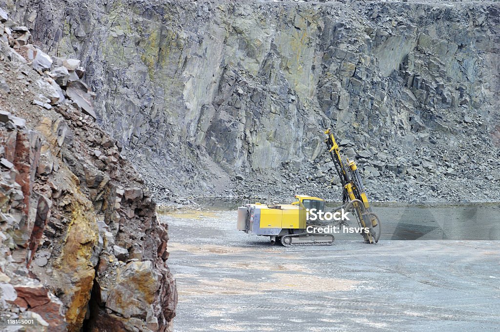 Drill in quarry - Lizenzfrei Baufahrzeug Stock-Foto