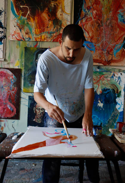 istock Artist in atelier 1181450643