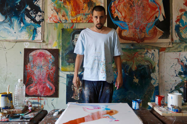 istock Artist in atelier 1181450896