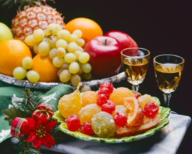 Traditional Christmas Foods. stock photo