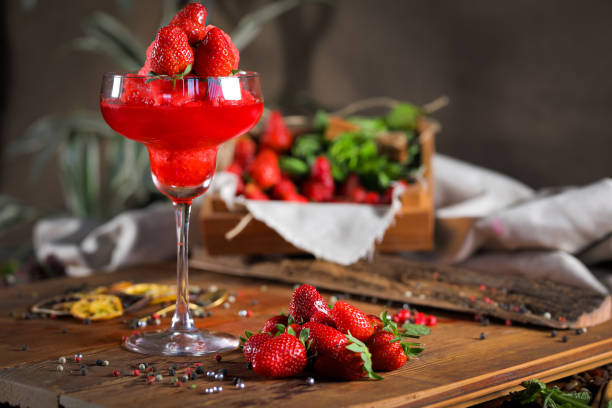 istock Freshly squeezed strawberry cocktail 1181456686