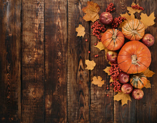 istock Thanksgiving background. Autumn harvest 1181458364