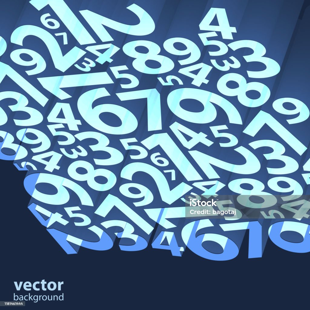 3d Numerals Math Abstract Background 3d Numerals Pattern Stock Illustration - Download ...