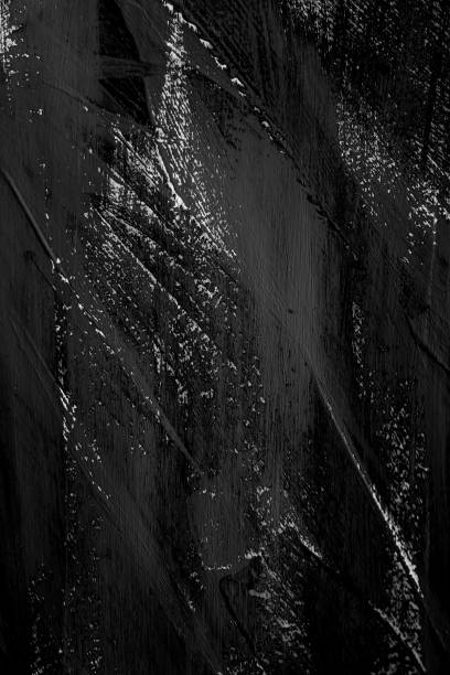 istock Abstract Hand-painted black Art Background 1181461518